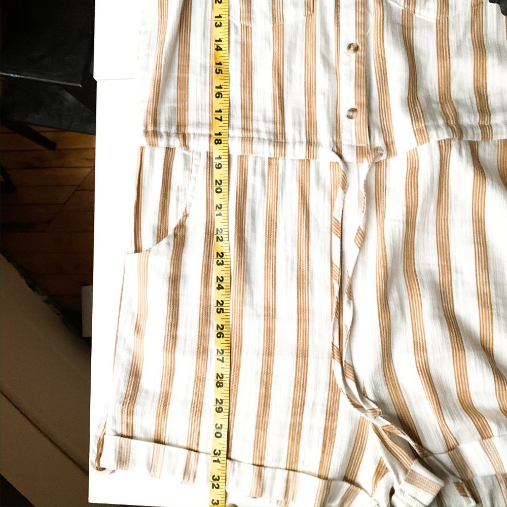 NWOT thread & supply striped romper w/pockets - Picture 10 of 12